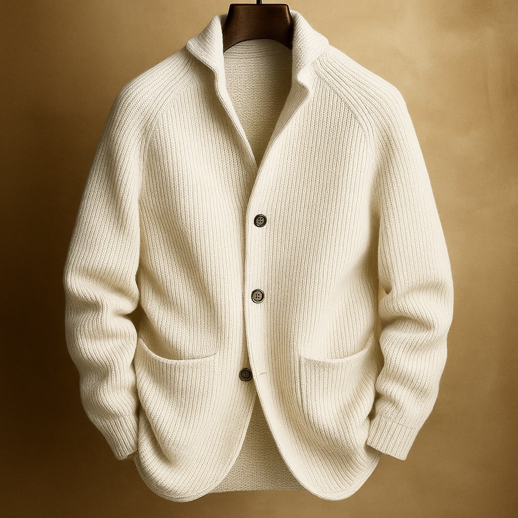 Peter™ | CORD CARDIGAN IN WOOL FOR MEN
