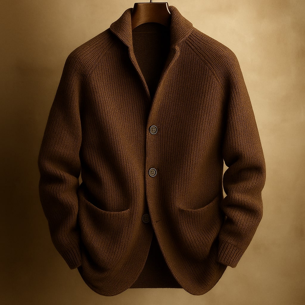 Peter™ | CORD CARDIGAN IN WOOL FOR MEN