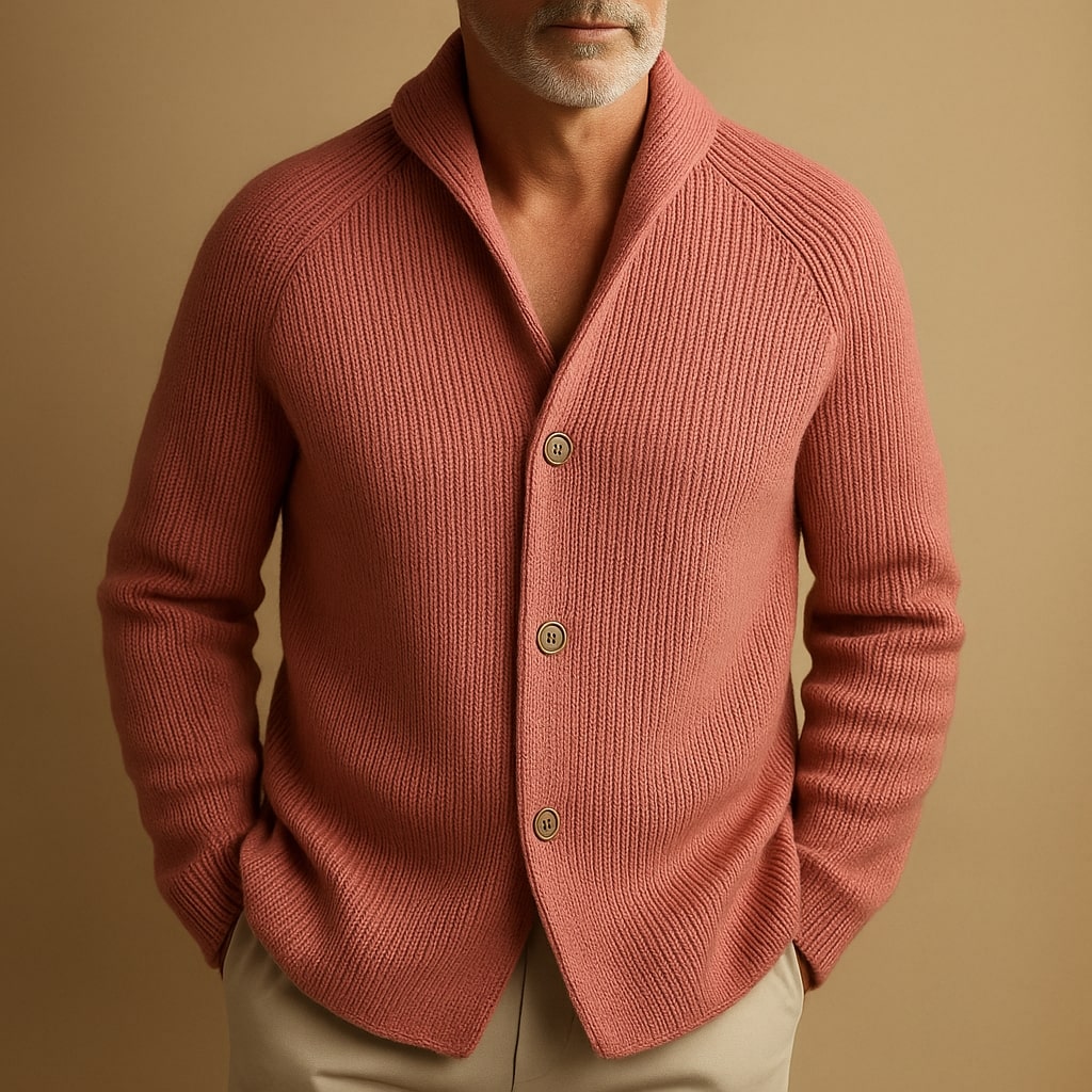 Peter™ | CORD CARDIGAN IN WOOL FOR MEN