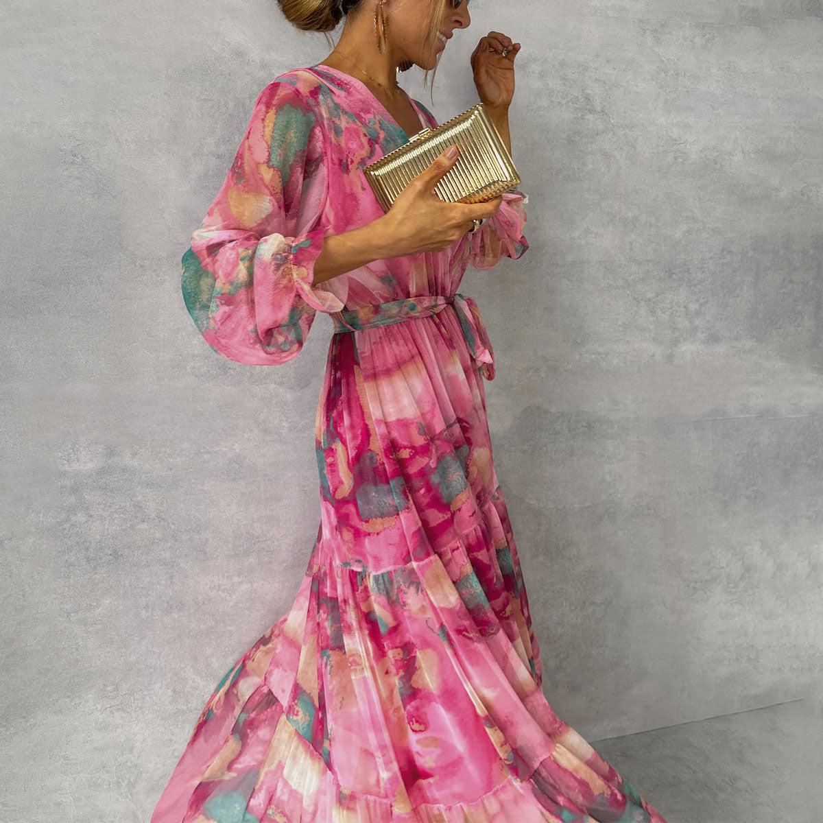 Wrap Dress with Floral Print
