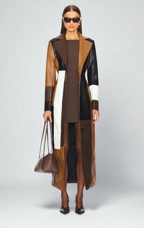 Emma | Mosaic Leather Coat