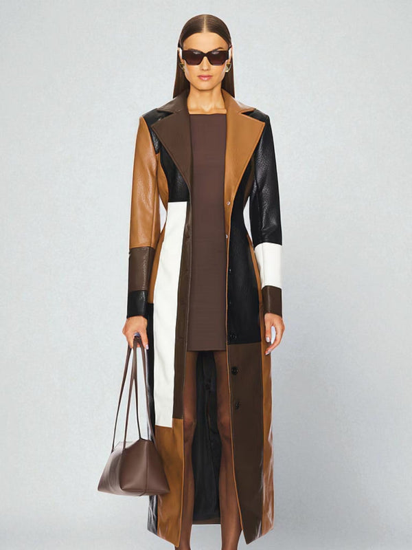 Emma | Mosaic Leather Coat
