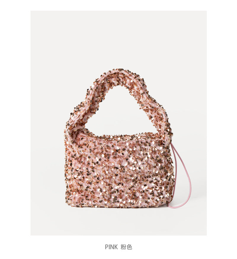 Ladys Shimmery Sequin Handbag