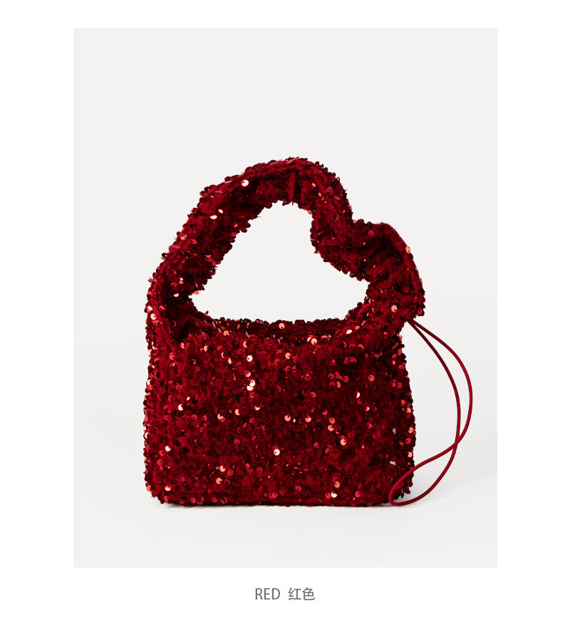 Ladys Shimmery Sequin Handbag