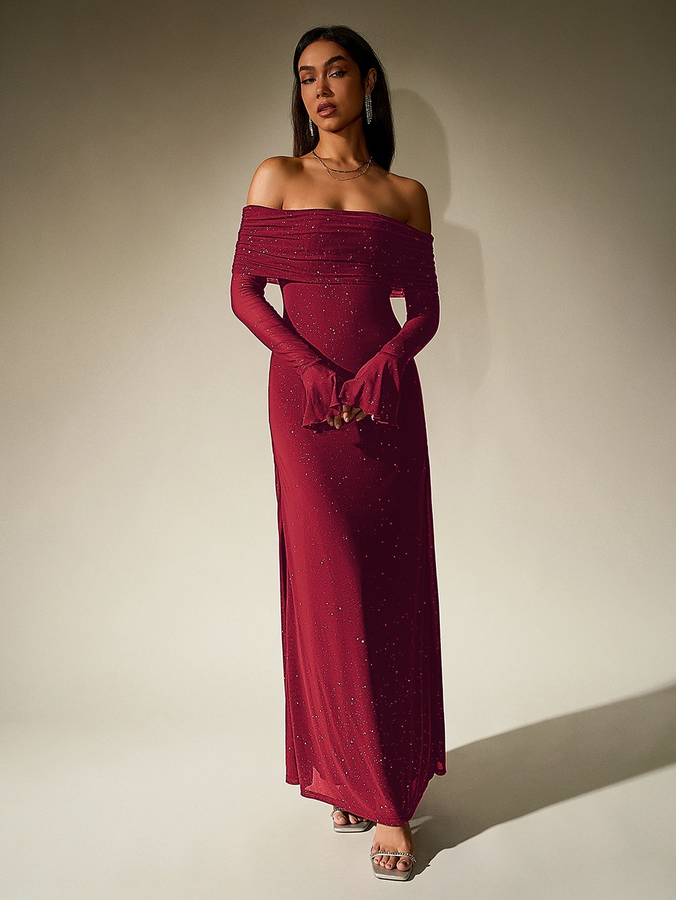Glimmer Off-Shoulder Dress