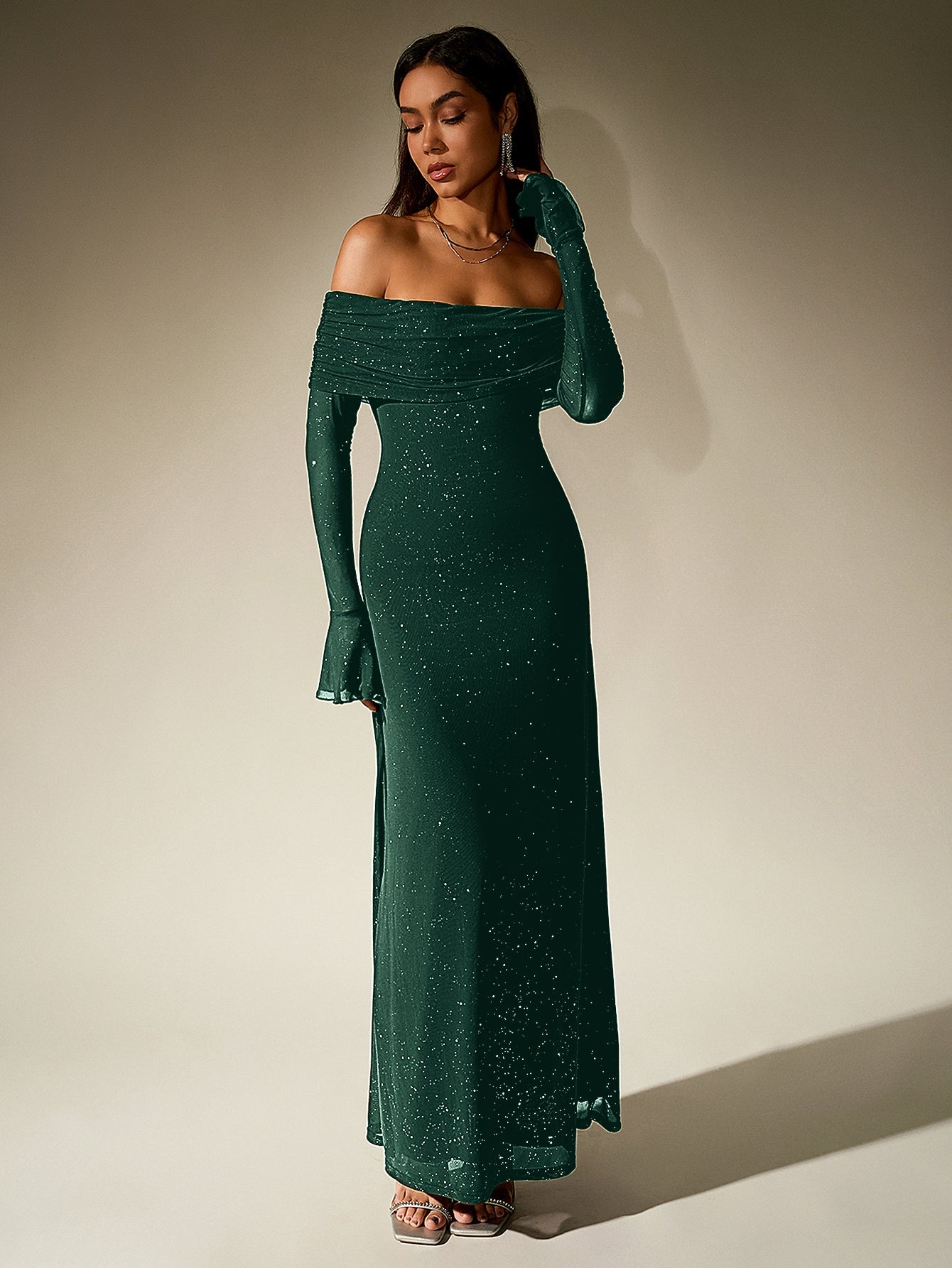 Glimmer Off-Shoulder Dress
