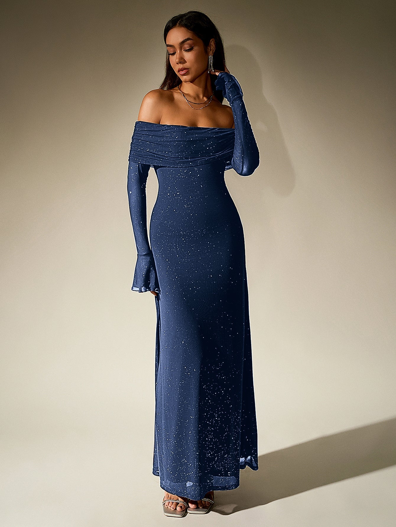 Glimmer Off-Shoulder Dress