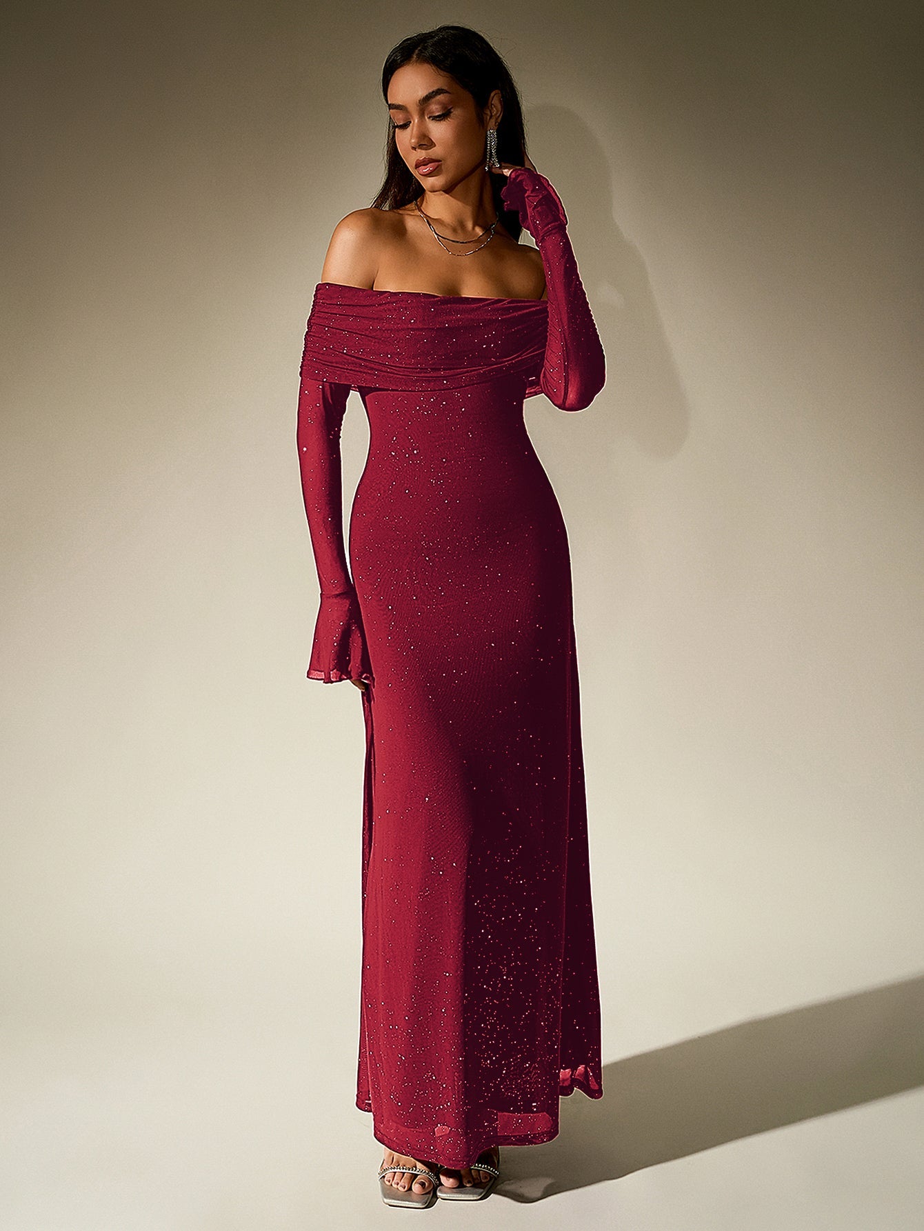 Glimmer Off-Shoulder Dress