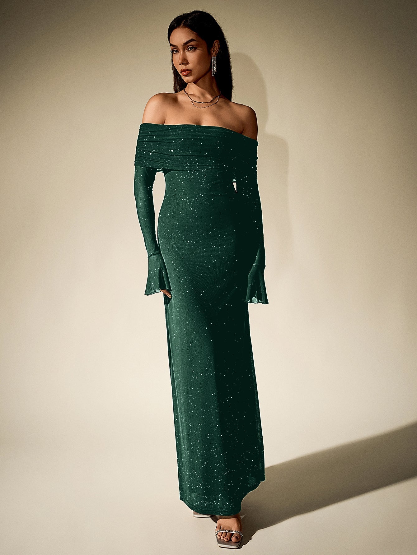 Glimmer Off-Shoulder Dress