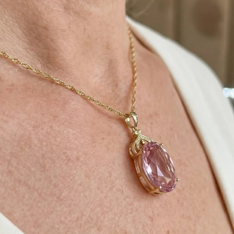 Sapphire Imperial Oval Necklace | Gold