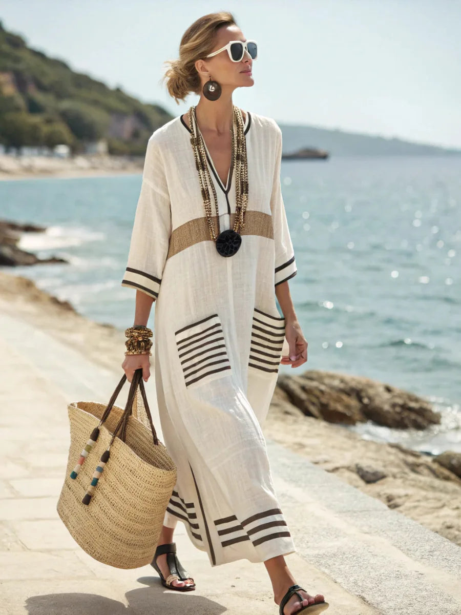 Lisa™ | Elegant Loose-Fit Beach Maxi Dress
