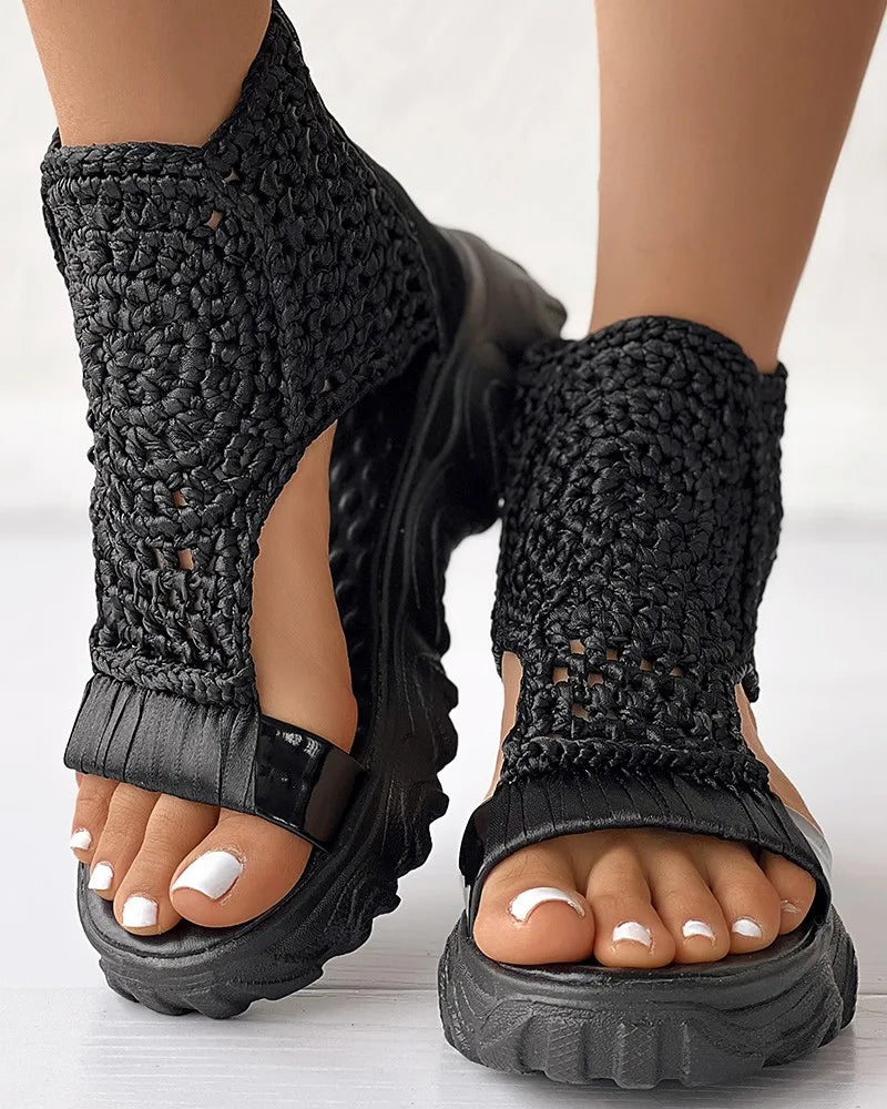 Riviera Boho Knit Sandals