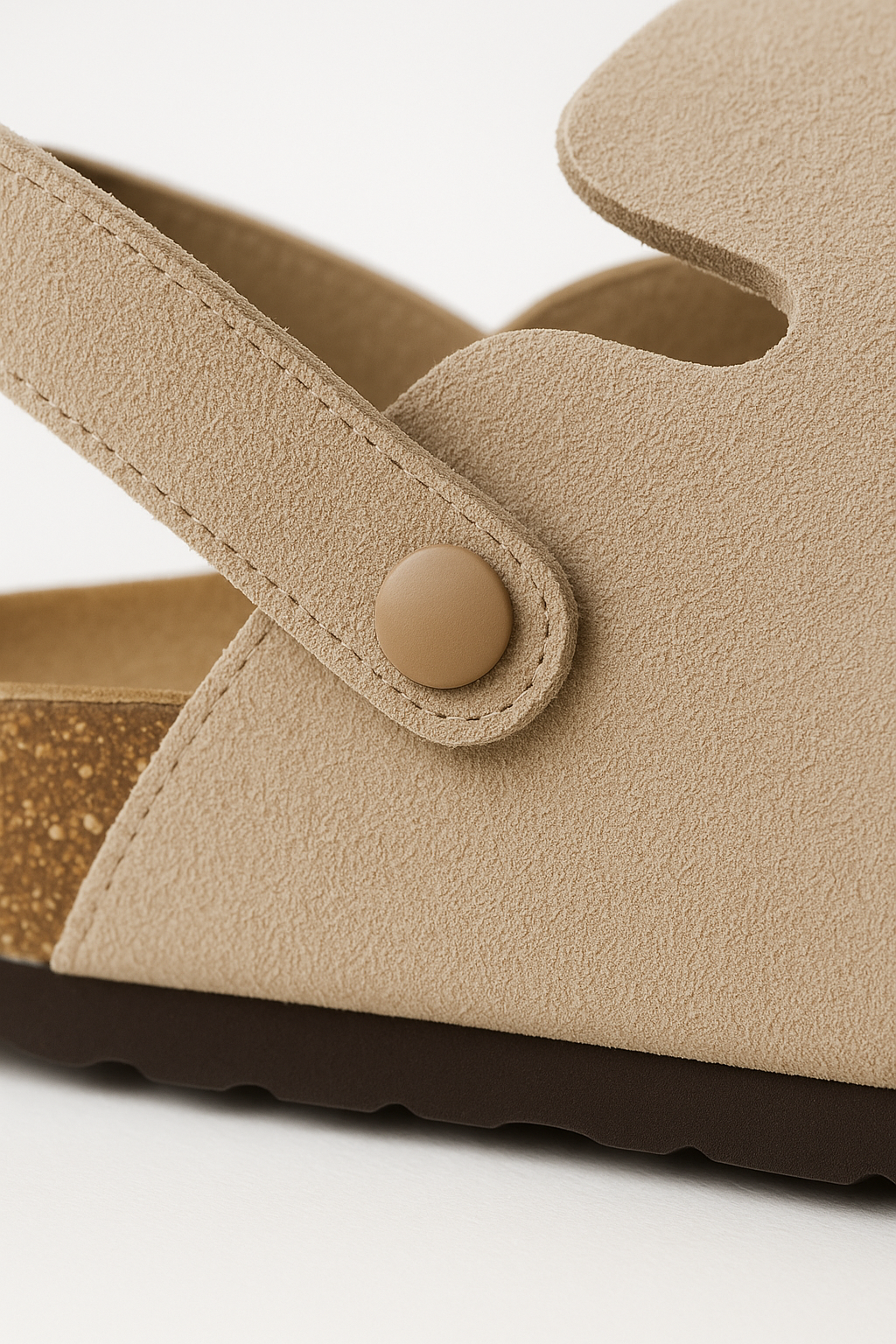 Aria | Suede Clogs with Cork Footbed