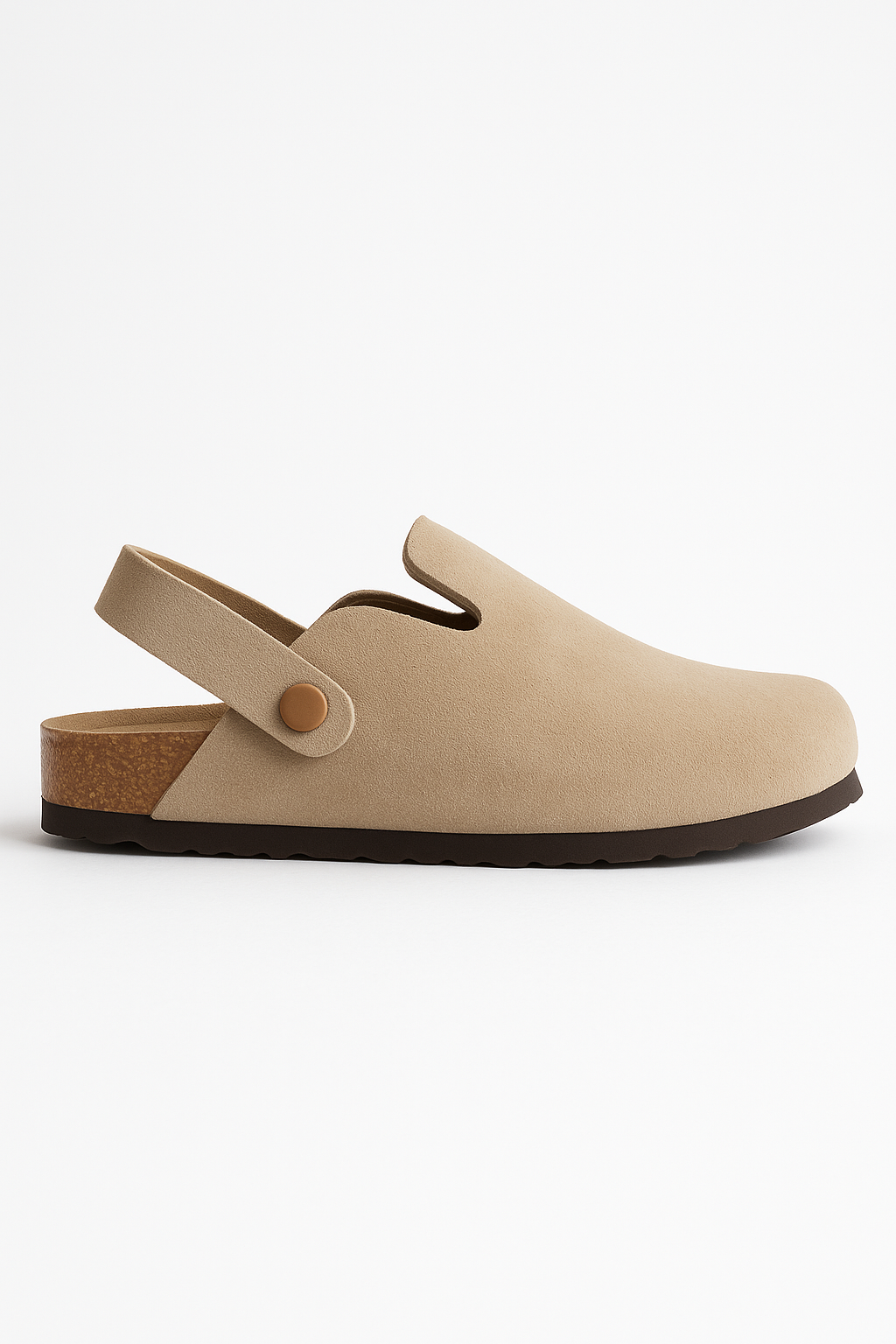 Aria | Suede Clogs with Cork Footbed