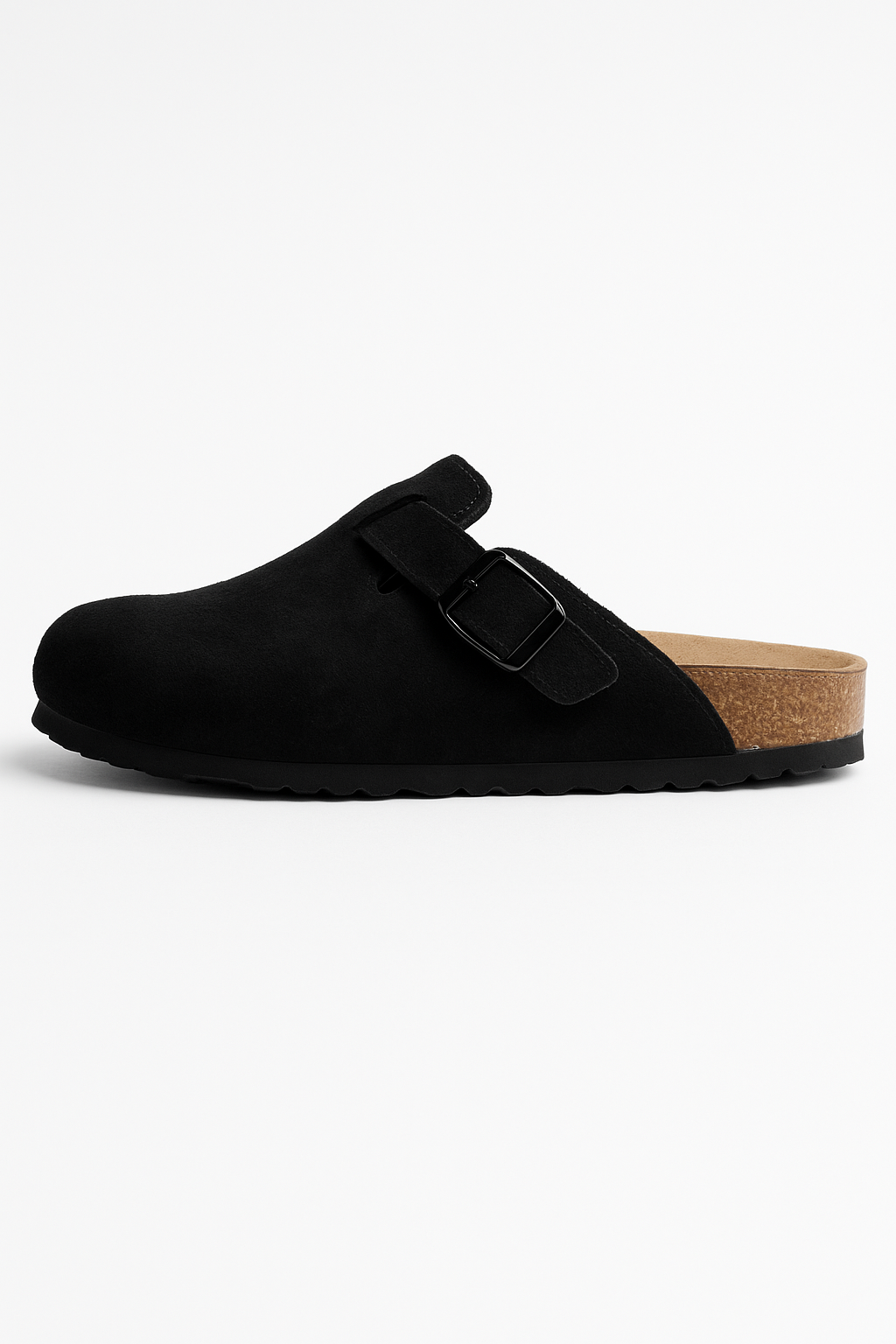 Aria | Suede Clogs with Cork Footbed