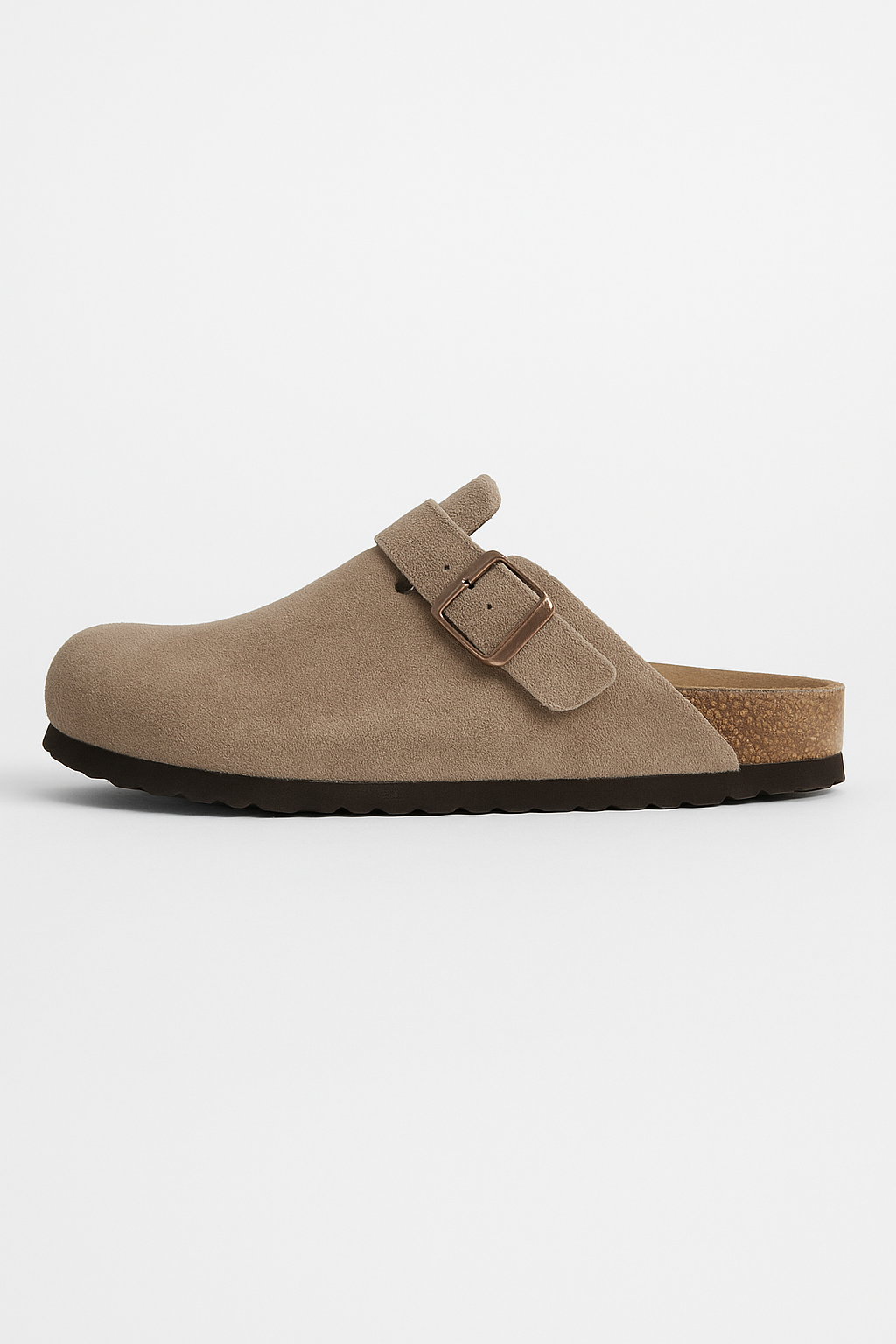 Aria | Suede Clogs with Cork Footbed