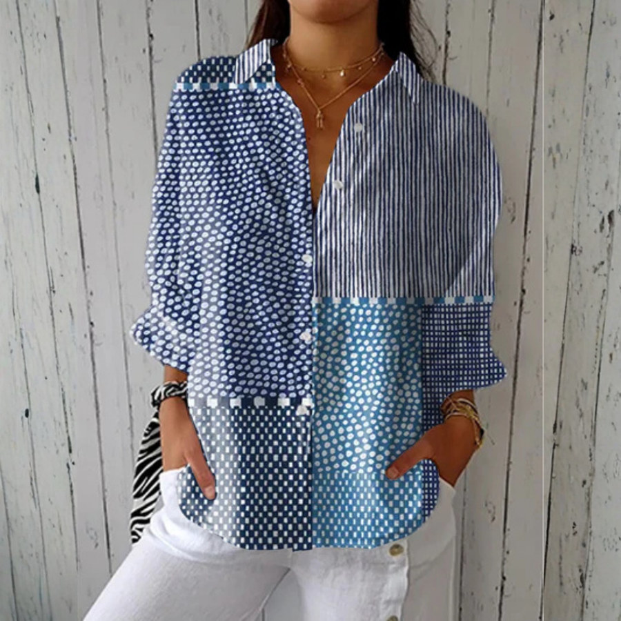 Sophie™ | Ocean Patchwork Blouse