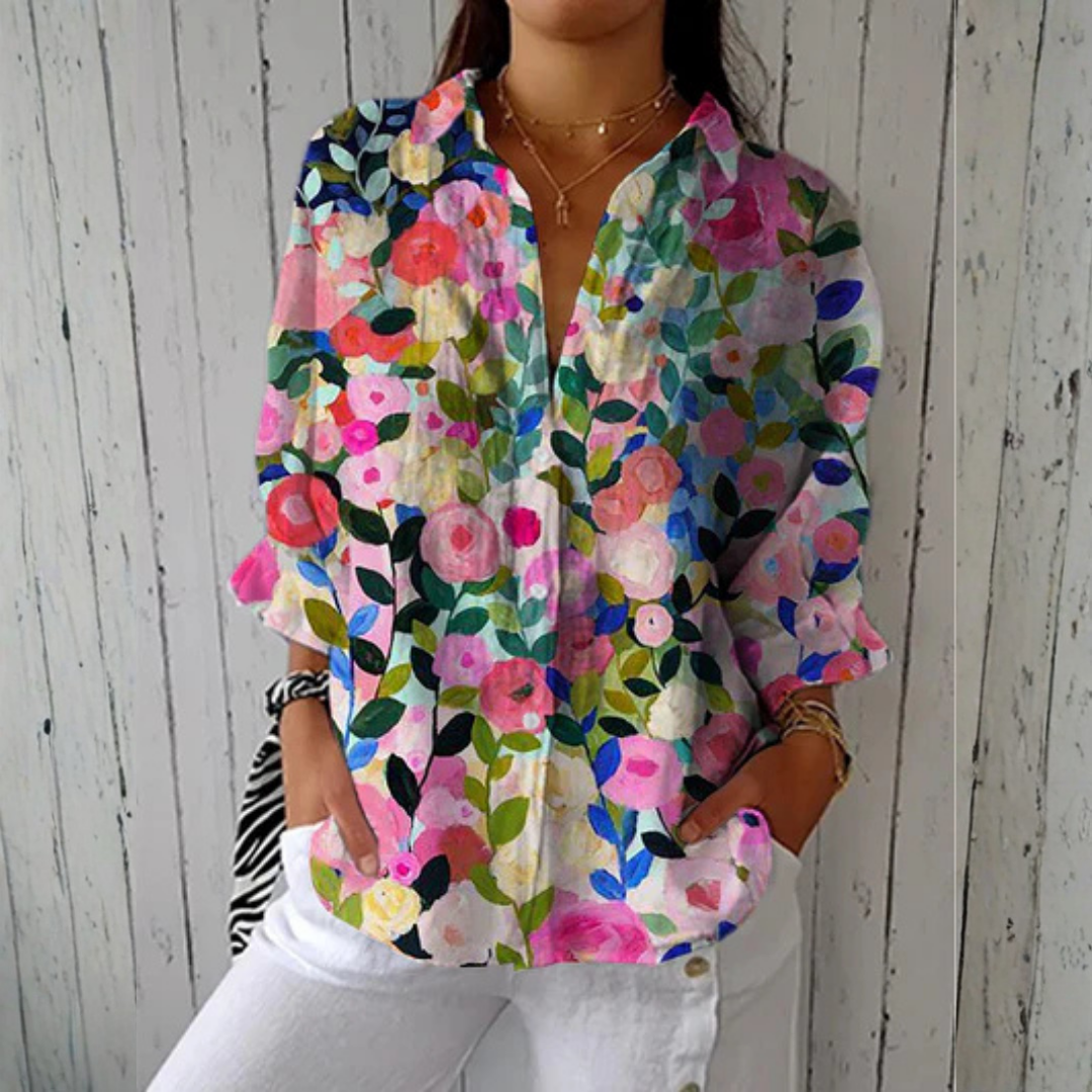 Amandine™ | Bloom Canvas Blouse