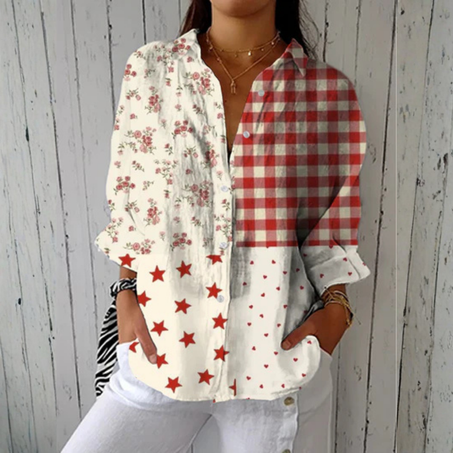 Heather™ | Country Patchwork Blouse