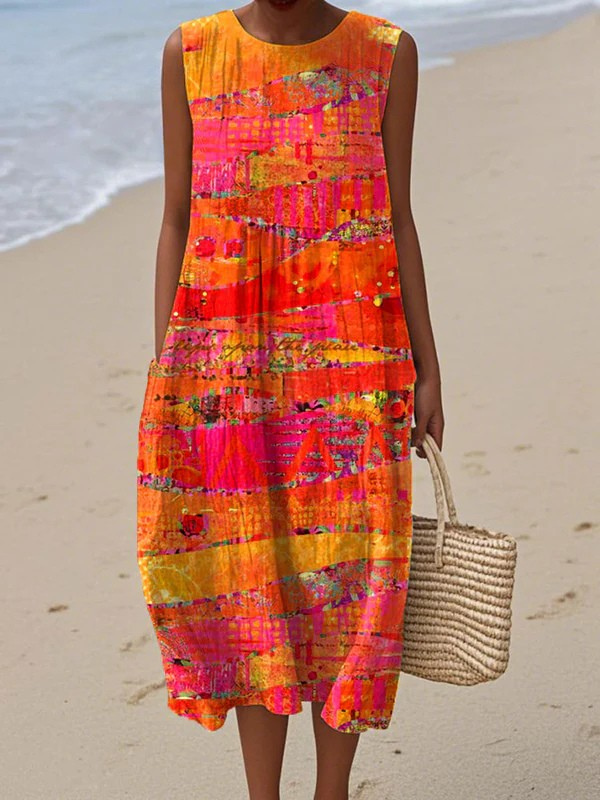 Faya™ Sunset Midi Dress
