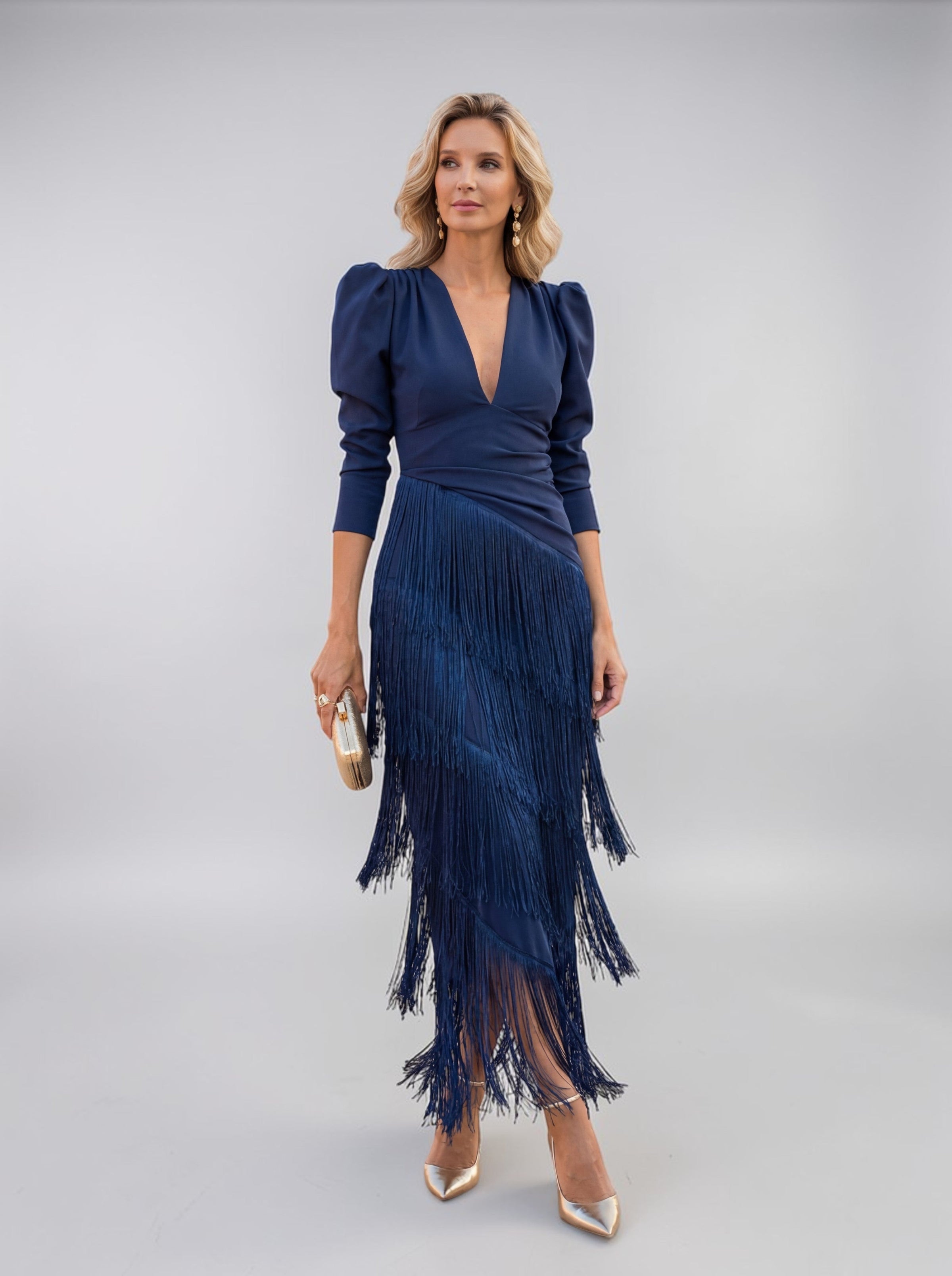Laura | Elegant Fringe Dress