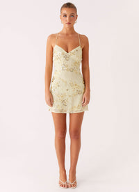 Alia Mini Dress - Yellow