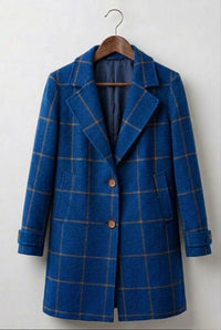 Lana™ | Long Tweed Plaid Coat