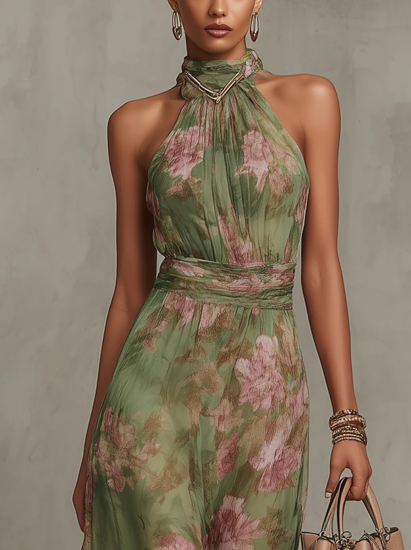 Lily| Elegant Floral Maxi Dress