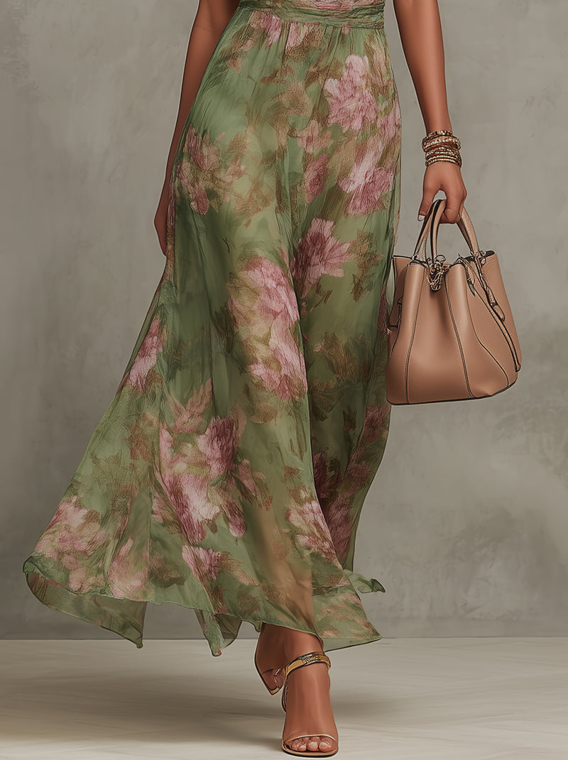 Lily| Elegant Floral Maxi Dress
