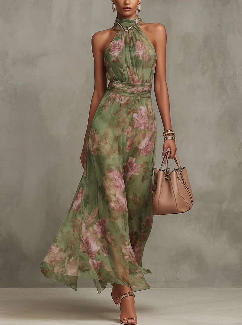 Lily| Elegant Floral Maxi Dress