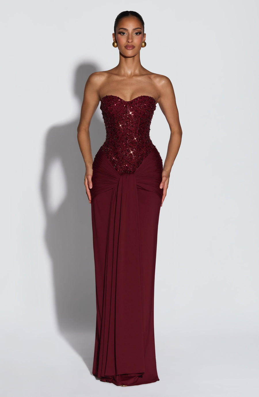 Genesis Maxi Dress - Burgundy