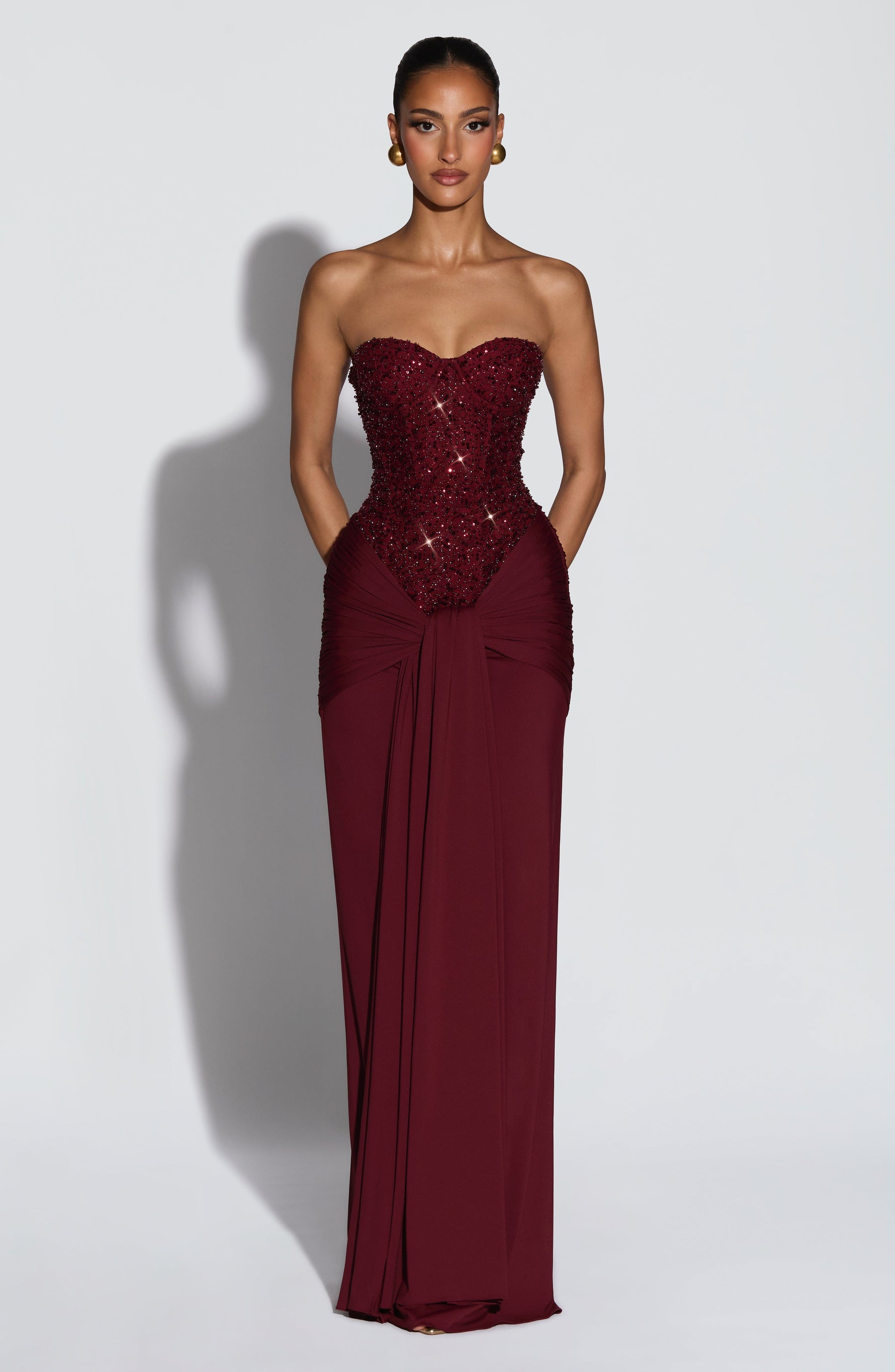 Genesis Maxi Dress - Burgundy