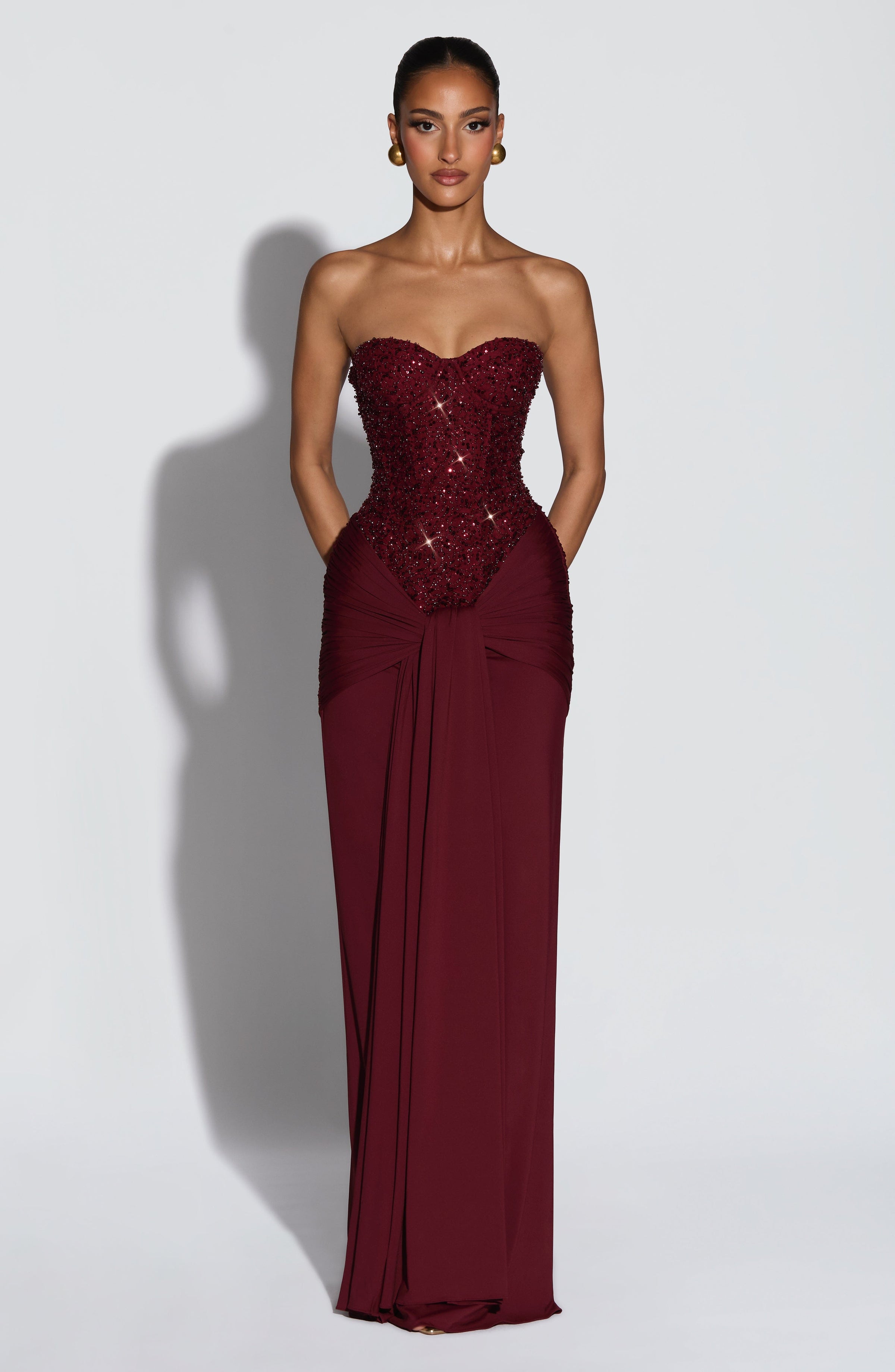 Genesis Maxi Dress - Burgundy