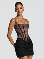 Emilia Mini Dress - Black Lace