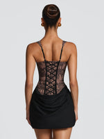 Emilia Mini Dress - Black Lace