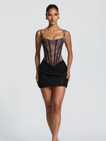 Emilia Mini Dress - Black Lace