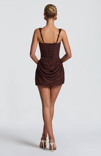 Juliana Mini Dress – Rustic Plum