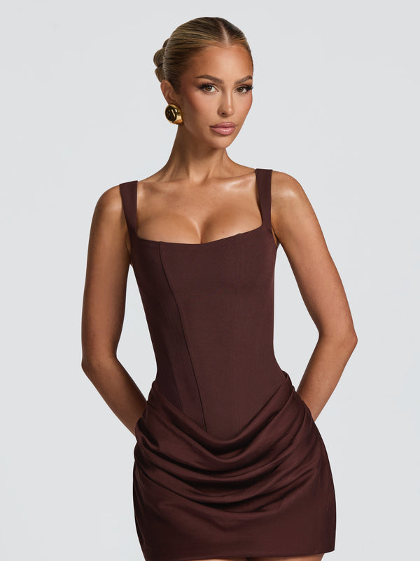 Juliana Mini Dress – Rustic Plum