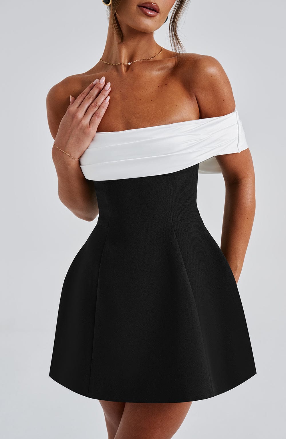 Mini Dress - Black/White