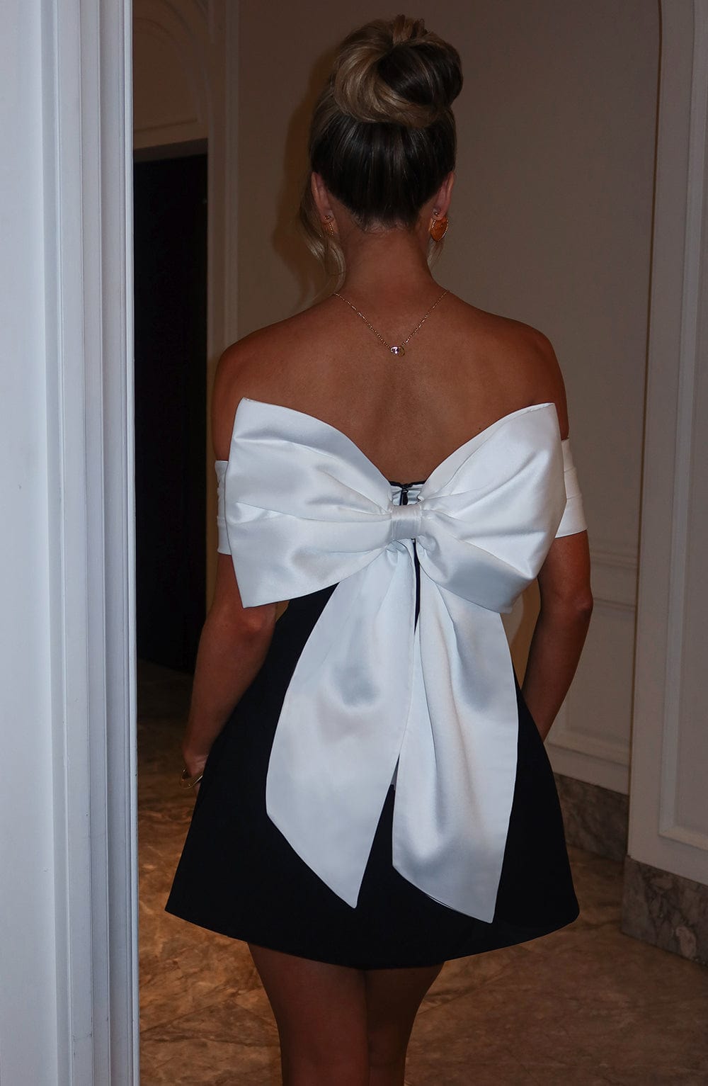 Mini Dress - Black/White