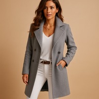 Macy | Elegant Long Coat with Buttons