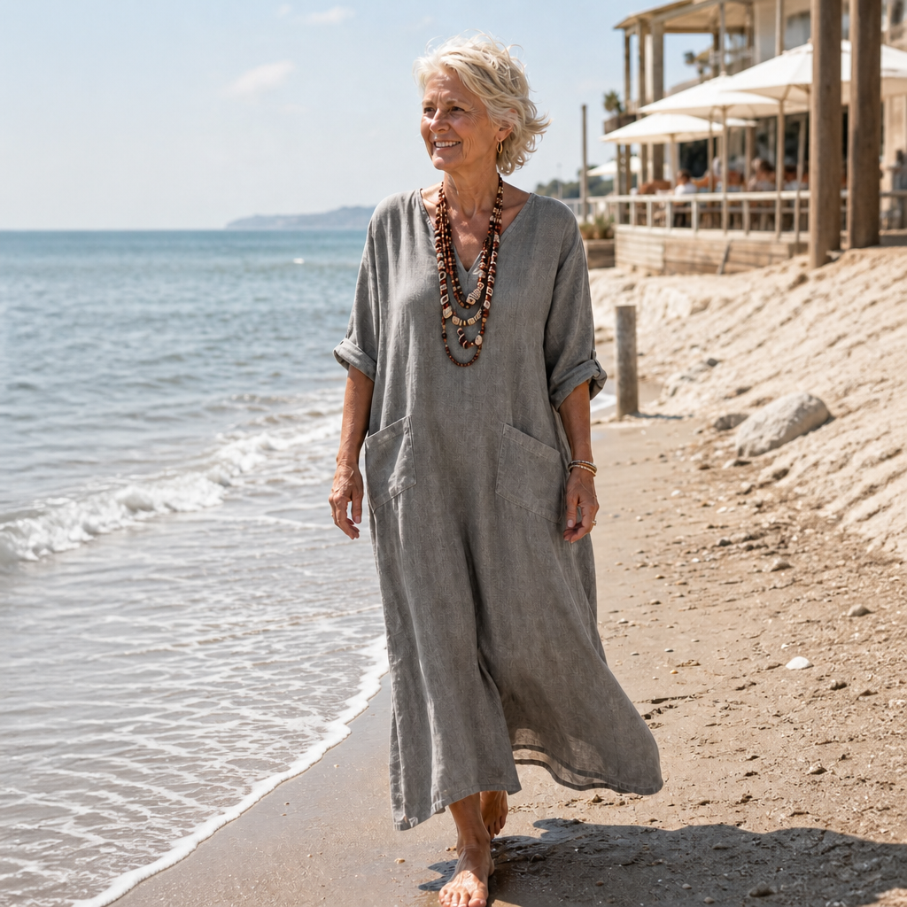 Kirsten – Long Caftan – Taupe