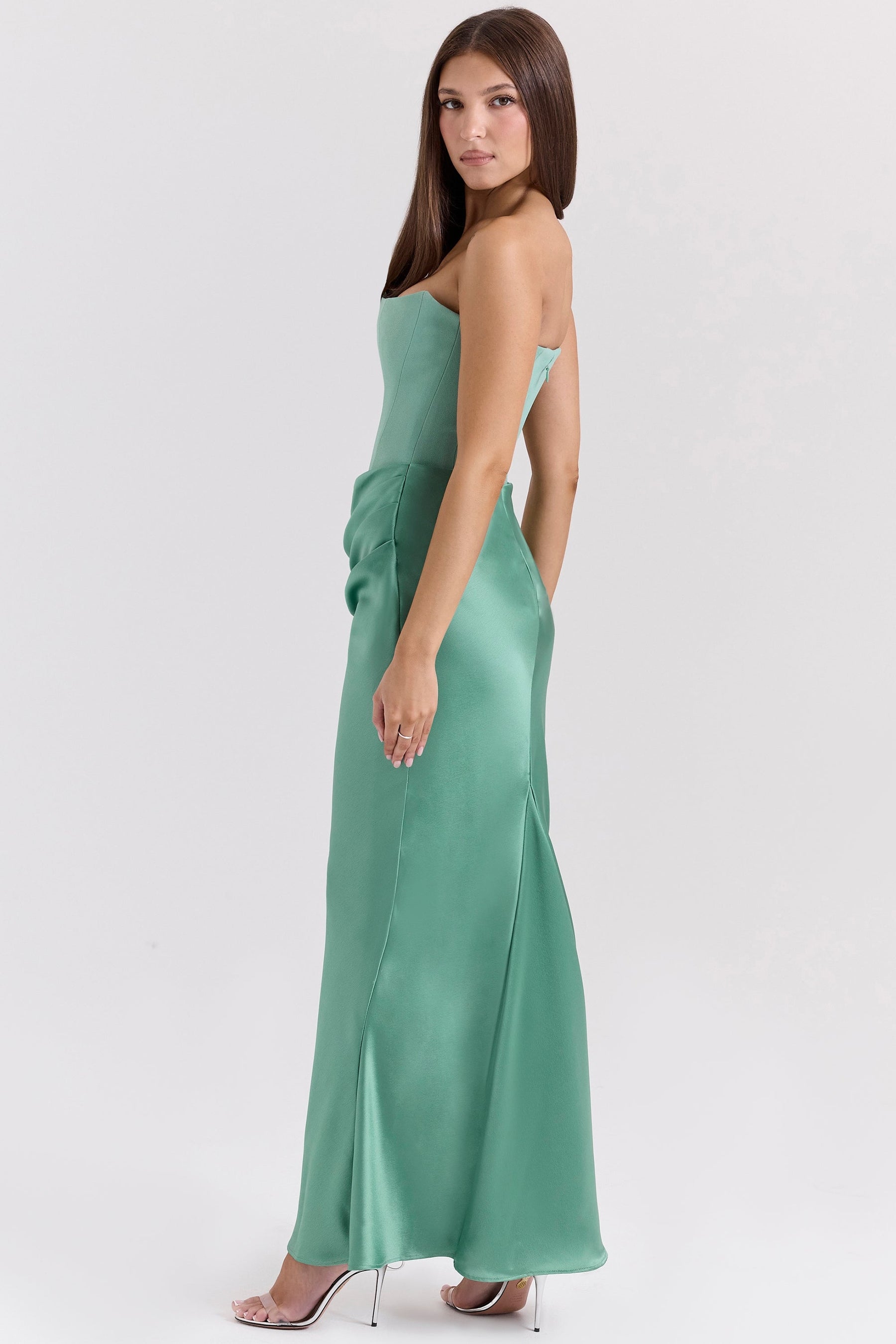 Isla | Strapless Korset Maxi Dress