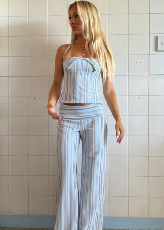 Eva | Striped Two-Piece Set