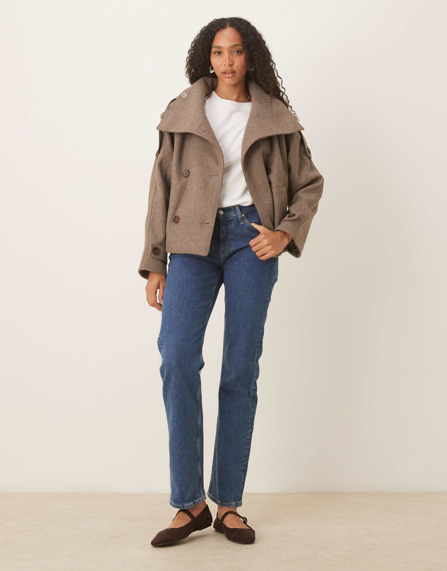 CROPPED TRENCH COAT