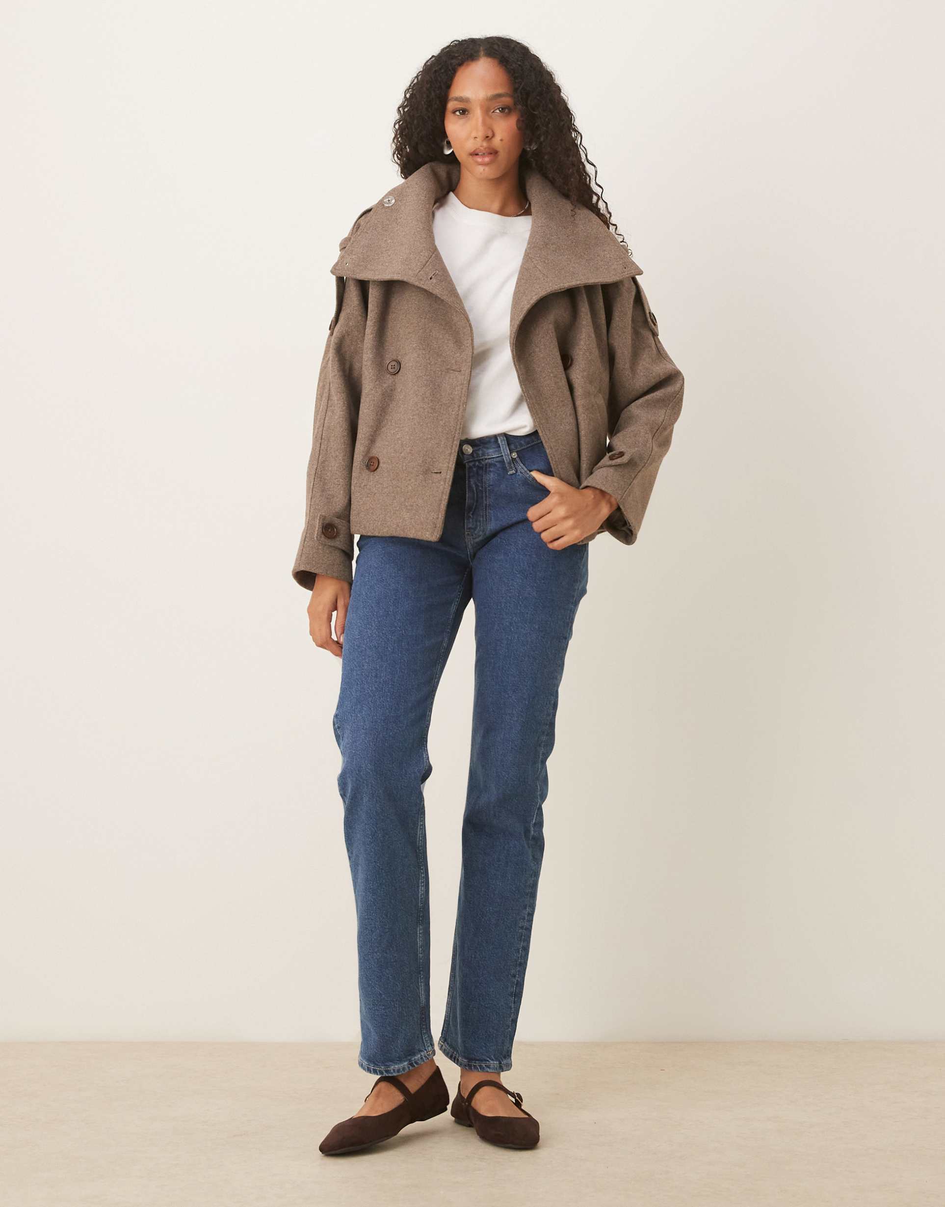 CROPPED TRENCH COAT