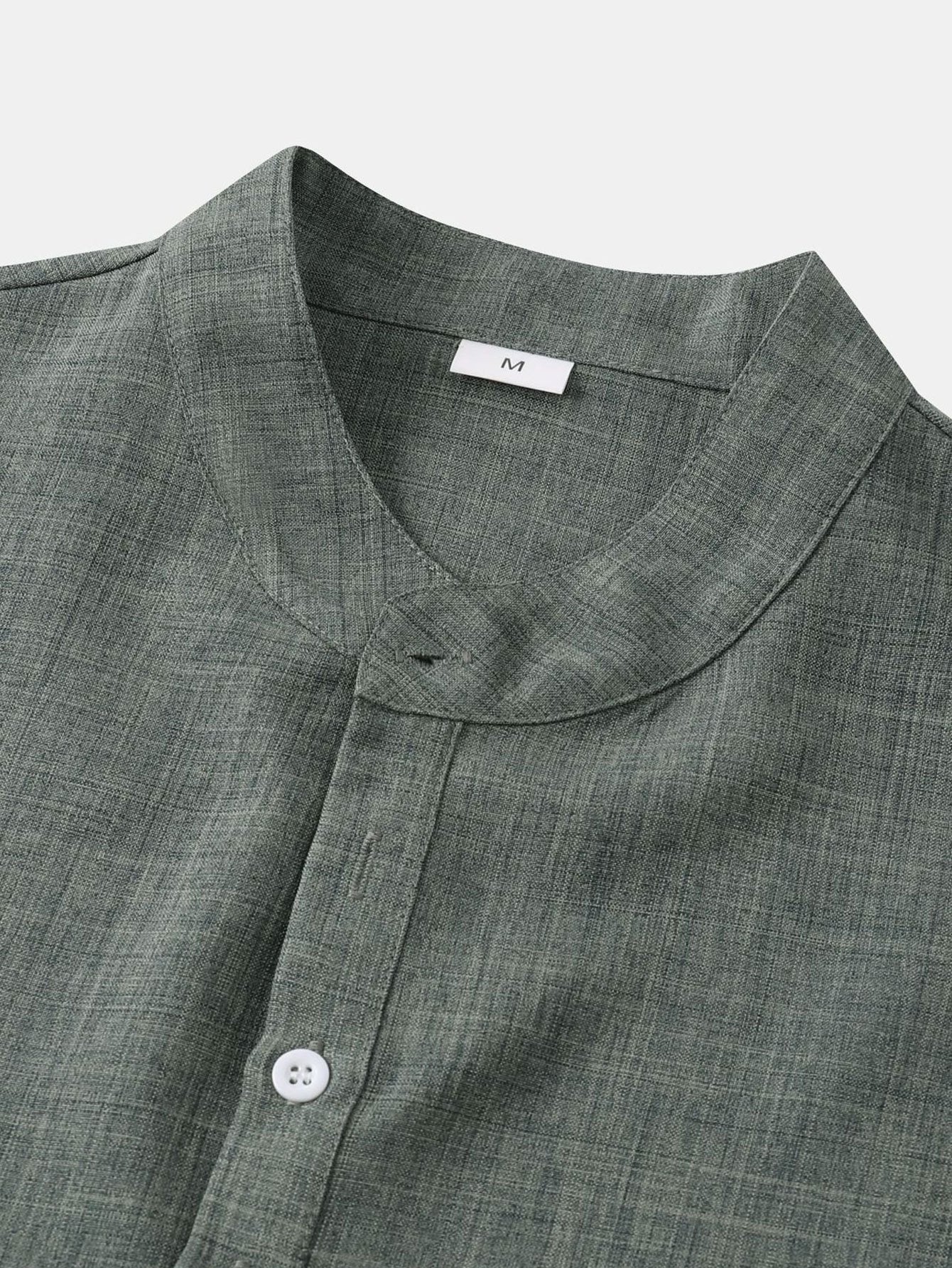 Short Sleeve Linen Henley Shirt