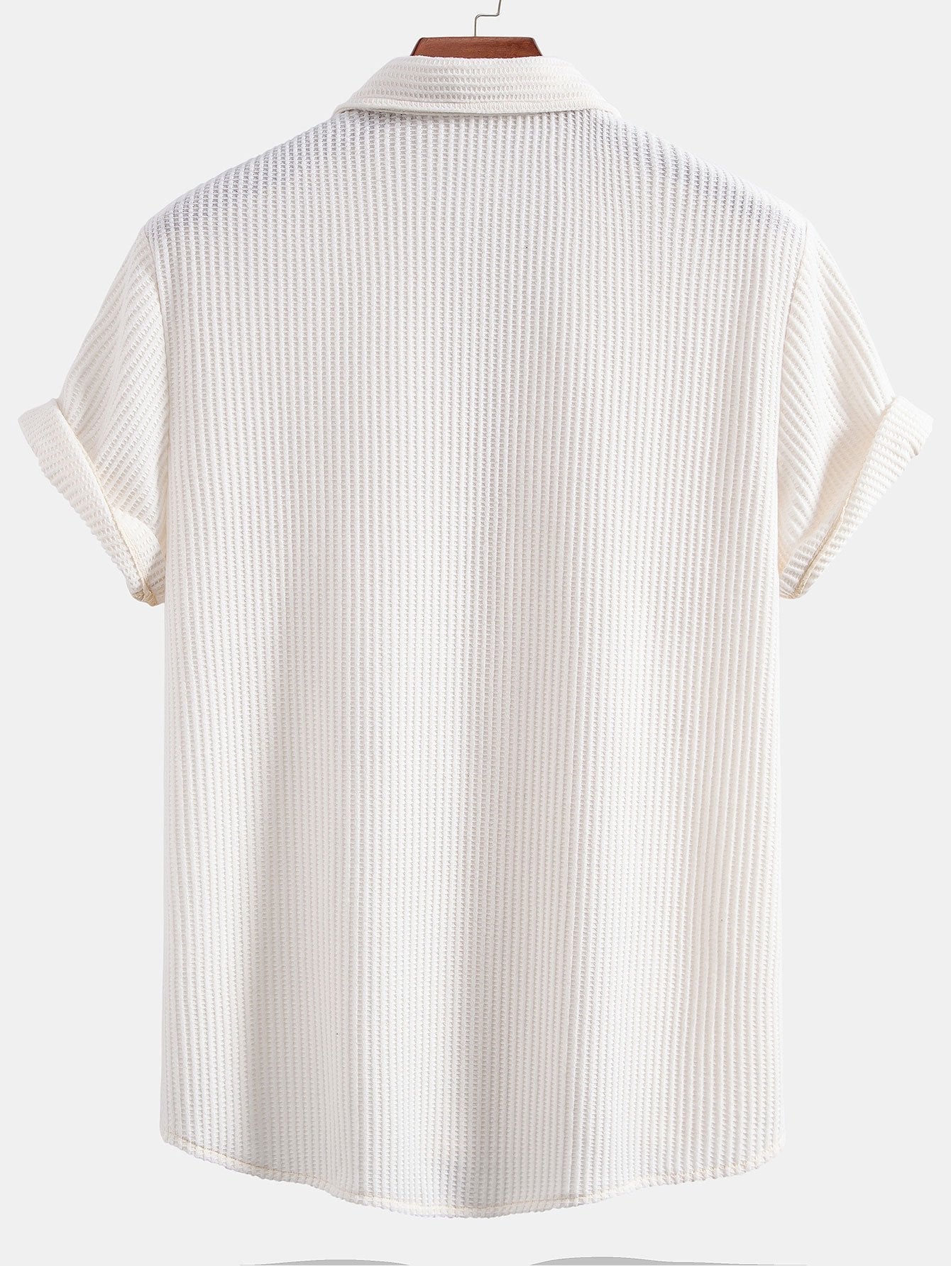 Button-Up Waffle Shirt