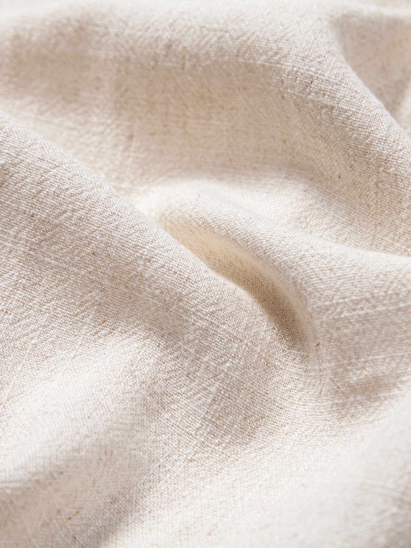 Linen and Rayon V-Neck Short Sleeve Shirt
