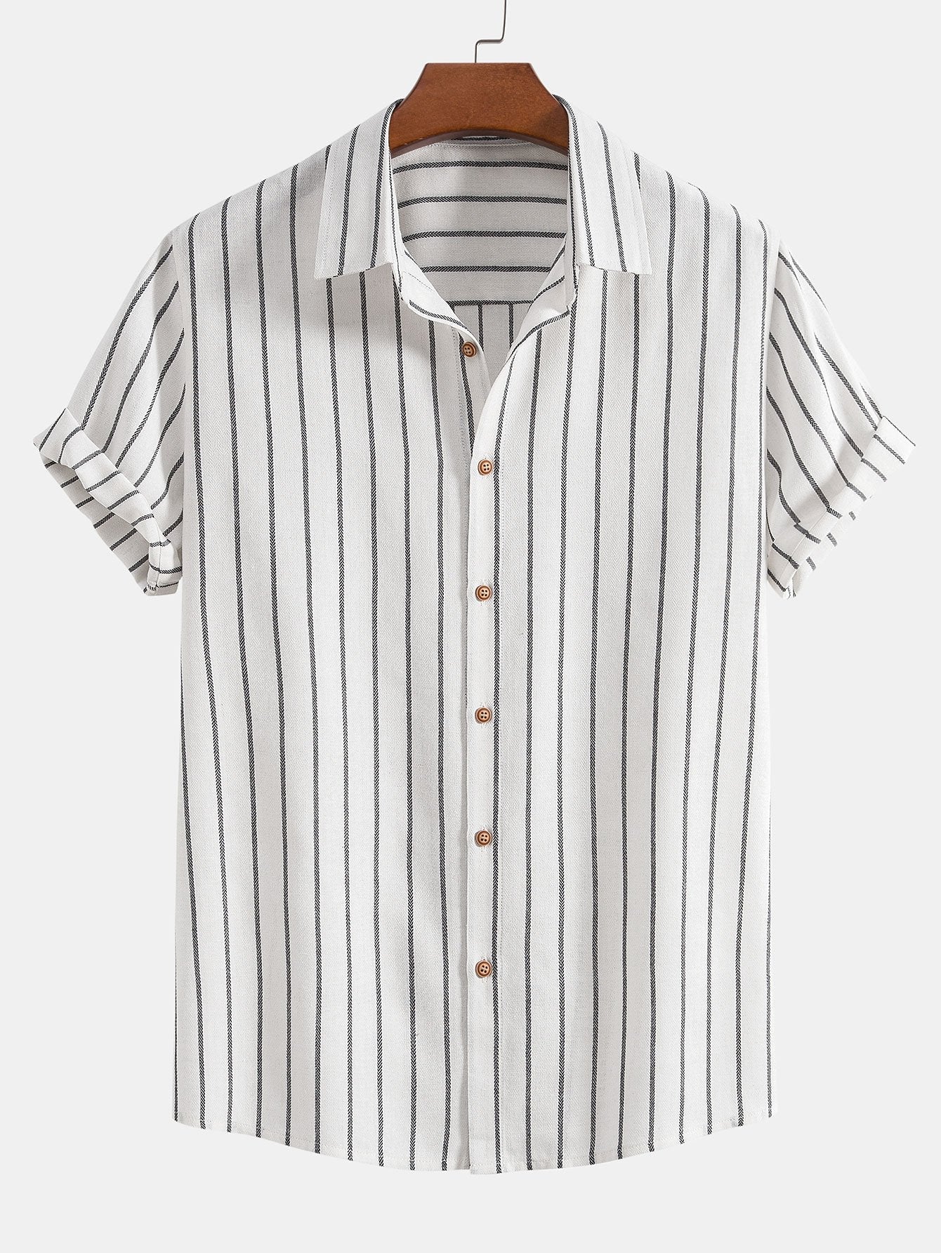 Cotton Brot Strangement Butt Up Shirt